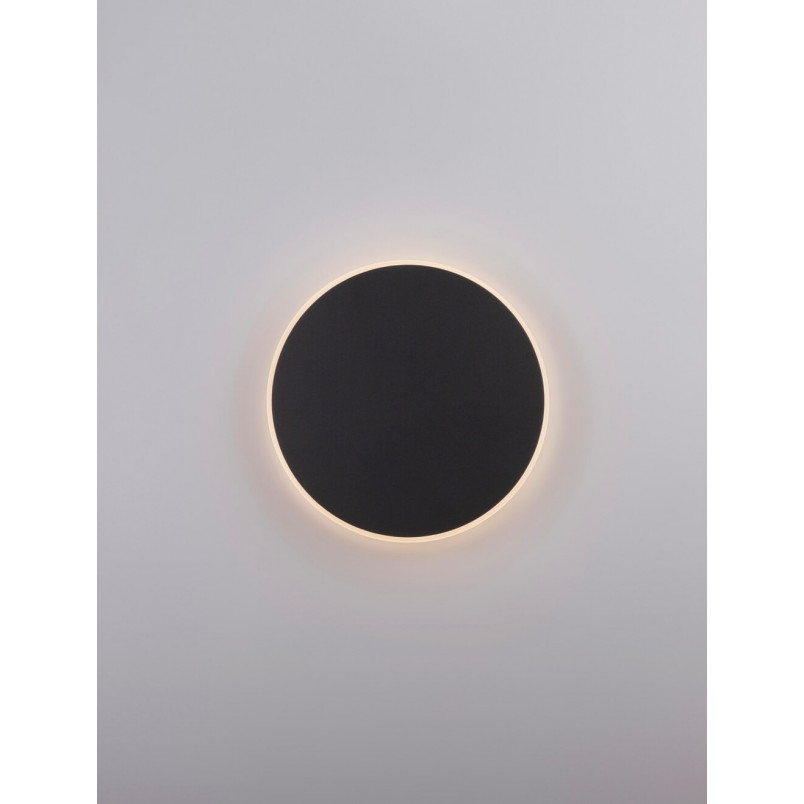 Kinkiet okrągły dekoracyjny Cerchio LED 30cm 1450lm czarny