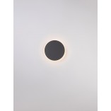 Kinkiet okrągły dekoracyjny Cerchio LED 30cm 1450lm czarny