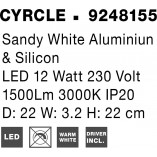 Kinkiet LED Cerchio 22cm | Nowoczesne oświetlenie ścienne