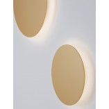 Kinkiet Cerchio LED złoty - nowoczesny design | Decolab24