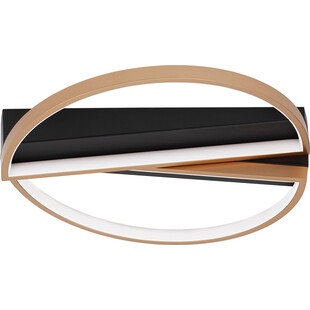 Plafon nowoczesny glamour Zeo 43,6cm LED czarny / mosiądz
