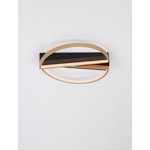 Plafon nowoczesny glamour Zeo 43,6cm LED czarny / mosiądz