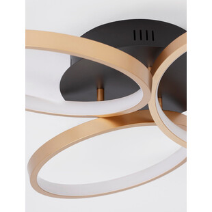 Plafon LED Glamour Zeo | Czarny i Mosiądz | Decolab24