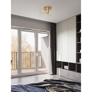 Plafon LED Tommeo - Nowoczesny Design, Mosiądz | Decolab24