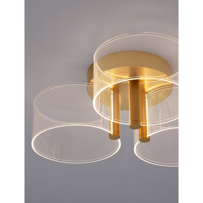 Plafon LED Tommeo - Nowoczesny Design, Mosiądz | Decolab24
