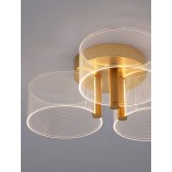 Plafon LED Tommeo - Nowoczesny Design, Mosiądz | Decolab24