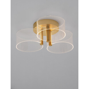 Plafon LED Tommeo - Nowoczesny Design, Mosiądz | Decolab24