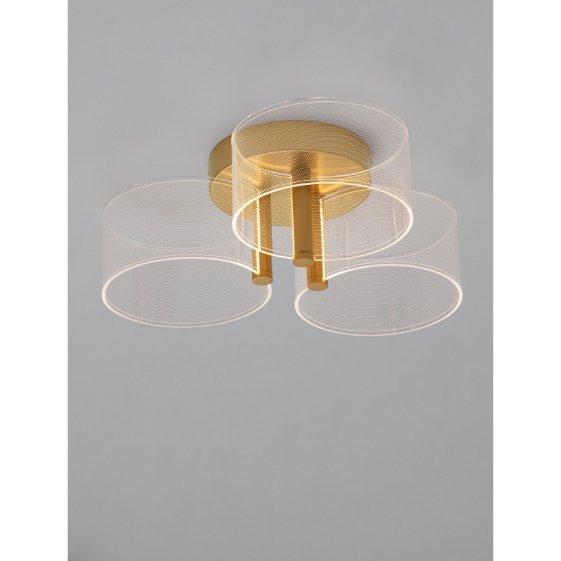 Plafon LED Tommeo - Nowoczesny Design, Mosiądz | Decolab24