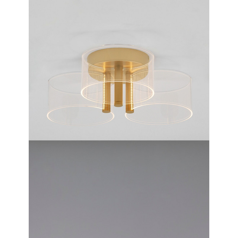 Plafon LED Tommeo - Nowoczesny Design, Mosiądz | Decolab24