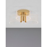 Plafon LED Tommeo - Nowoczesny Design, Mosiądz | Decolab24