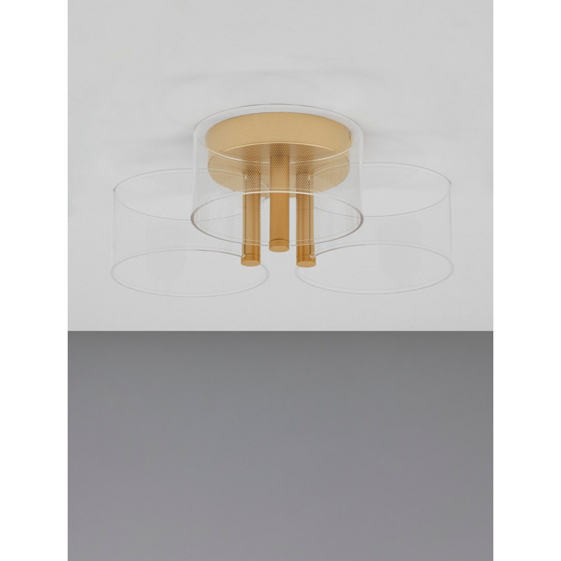 Plafon LED Tommeo - Nowoczesny Design, Mosiądz | Decolab24