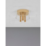 Plafon LED Tommeo - Nowoczesny Design, Mosiądz | Decolab24