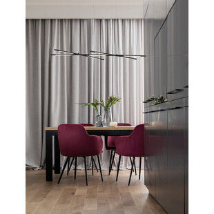Lampa wisząca Strise LED | Nowoczesna, czarna, 115cm | Decolab24