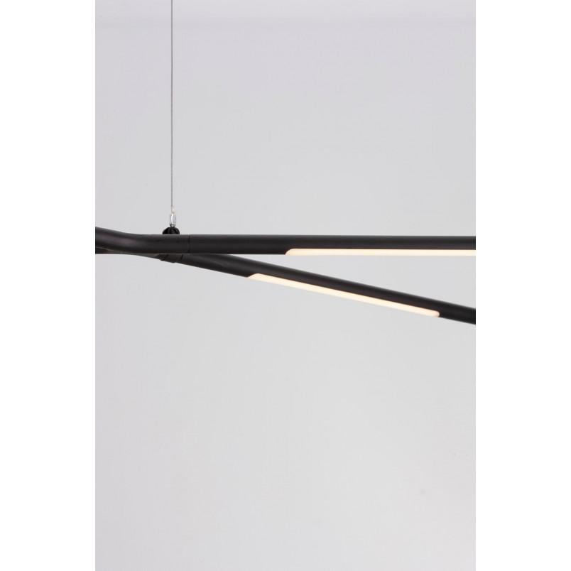 Lampa wisząca Strise LED | Nowoczesna, czarna, 115cm | Decolab24