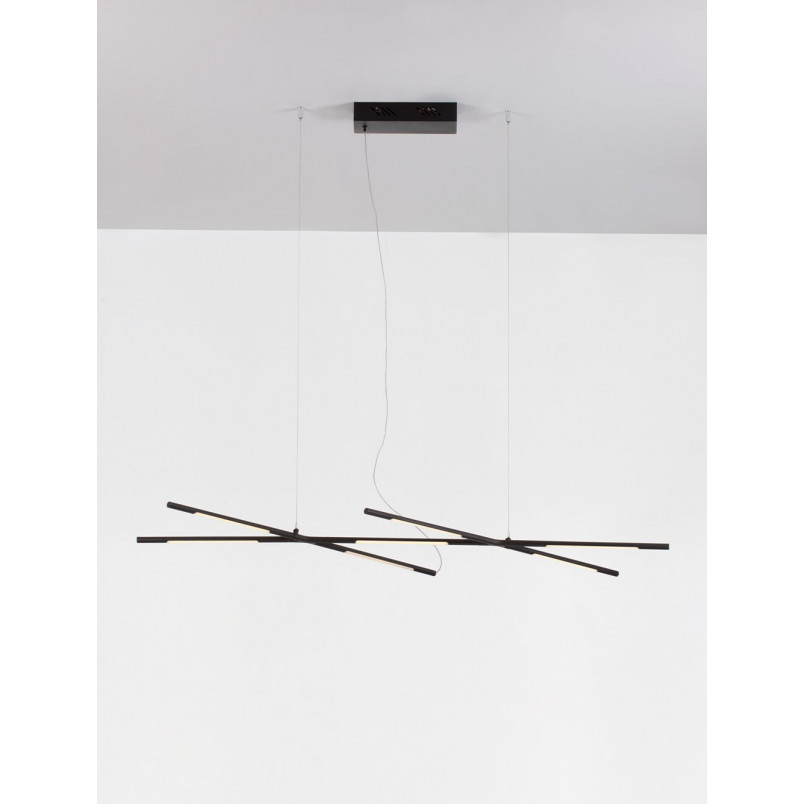 Lampa wisząca Strise LED | Nowoczesna, czarna, 115cm | Decolab24