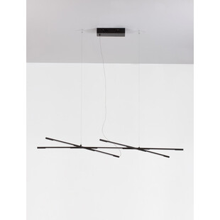Lampa wisząca Strise LED | Nowoczesna, czarna, 115cm | Decolab24