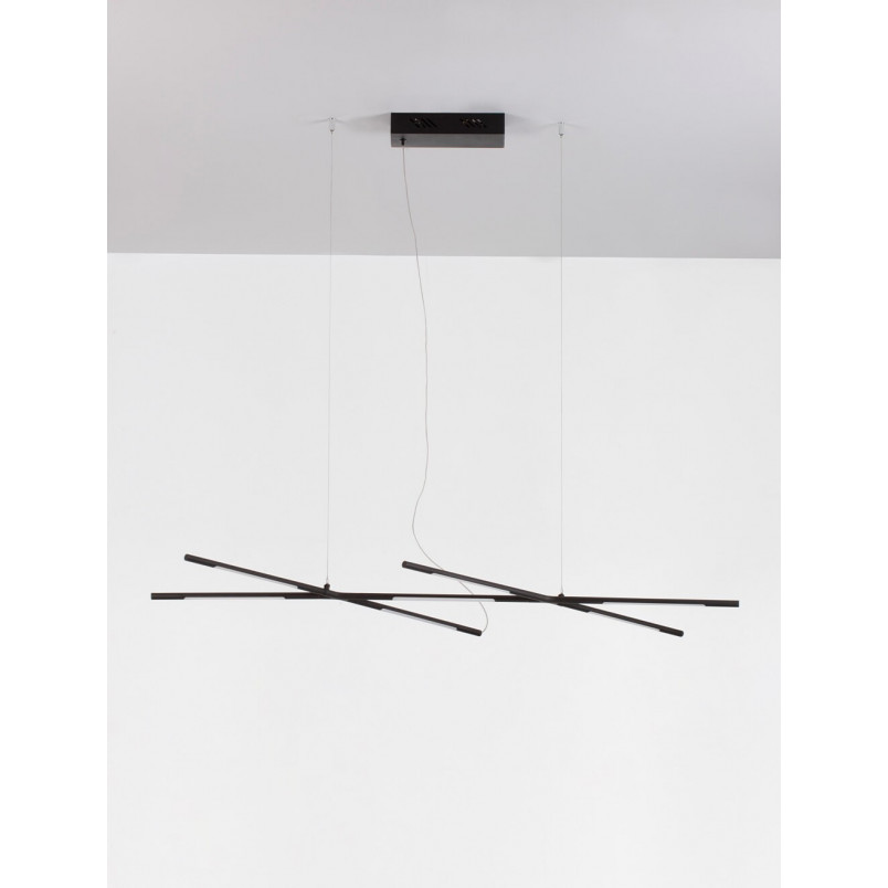 Lampa wisząca Strise LED | Nowoczesna, czarna, 115cm | Decolab24