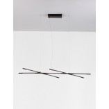 Lampa wisząca Strise LED | Nowoczesna, czarna, 115cm | Decolab24