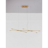 Lampa wisząca nowoczesna Strise LED 115cm mosiężna