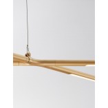 Lampa wisząca nowoczesna Strise LED 115cm mosiężna
