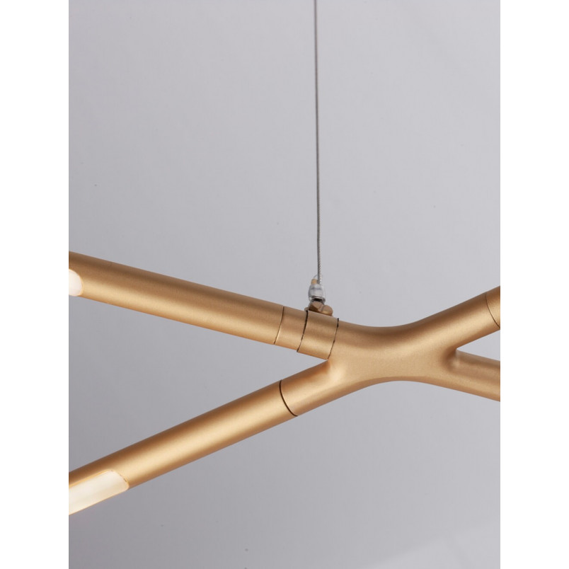 Lampa wisząca nowoczesna Strise LED 115cm mosiężna