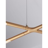 Lampa wisząca nowoczesna Strise LED 115cm mosiężna