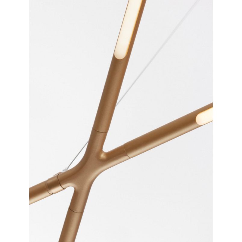 Lampa wisząca nowoczesna Strise LED 115cm mosiężna