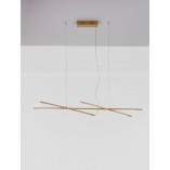 Lampa wisząca nowoczesna Strise LED 115cm mosiężna