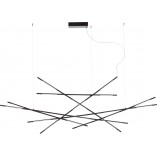 Lampa wisząca Strise LED - Nowoczesny żyrandol czarny | Decolab24