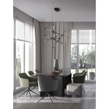 Lampa wisząca Strise LED - Nowoczesny żyrandol czarny | Decolab24