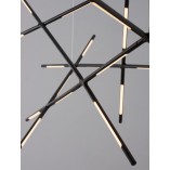Lampa wisząca Strise LED - Nowoczesny żyrandol czarny | Decolab24