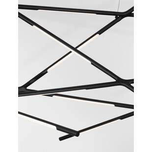 Lampa wisząca Strise LED - Nowoczesny żyrandol czarny | Decolab24