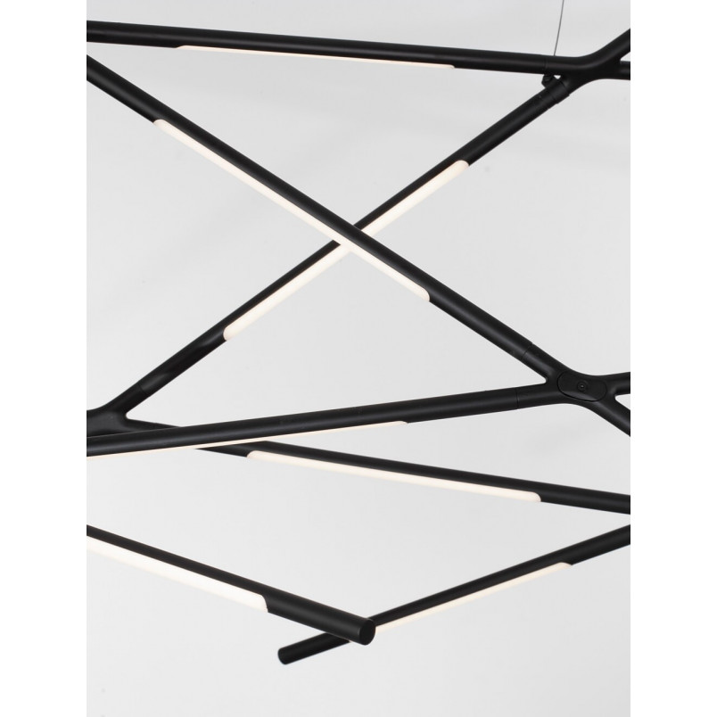Lampa wisząca Strise LED - Nowoczesny żyrandol czarny | Decolab24