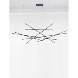Lampa wisząca Strise LED - Nowoczesny żyrandol czarny | Decolab24