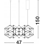 Lampa wisząca Embla LED - Złota, Nowoczesna | Decolab24