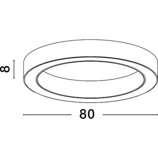 Plafon okrągły nowoczesny Lendon LED 80cm czarny