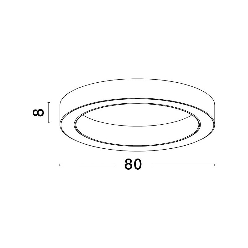 Plafon okrągły nowoczesny Lendon LED 80cm czarny