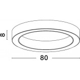 Plafon okrągły nowoczesny Lendon LED 80cm czarny