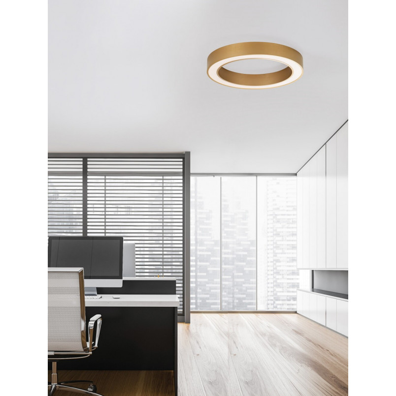 Plafon LED Glamour Lendon - Mosiężny, 60cm | Decolab24