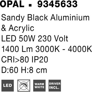 Plafon Lendon LED 60cm Czarny | Nowoczesne Lampy Decolab24