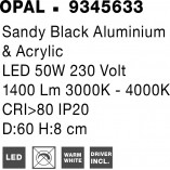 Plafon Lendon LED 60cm Czarny | Nowoczesne Lampy Decolab24