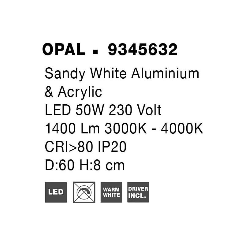 Plafon LED Lendon 60cm - Nowoczesne Oświetlenie | Decolab24