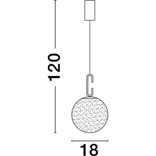 Lampa Wisząca Szklana Kula Glamour Grap LED - Decolab24