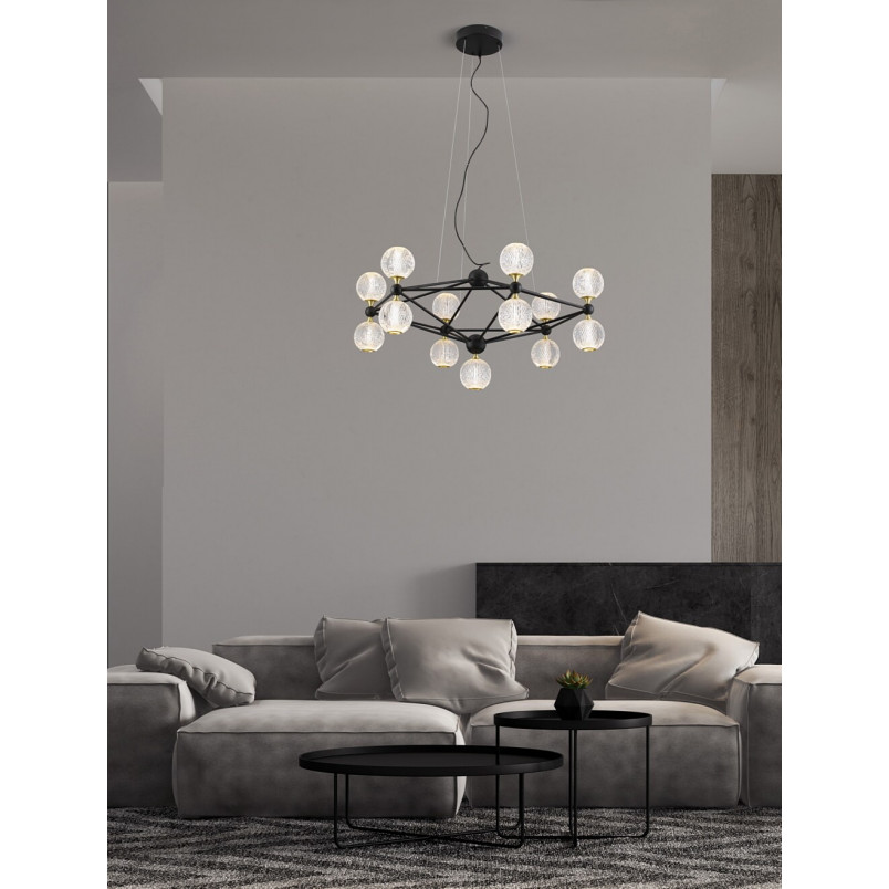 Lampa Wisząca Glamour Alice | 13 Kule Szklane LED | Decolab24