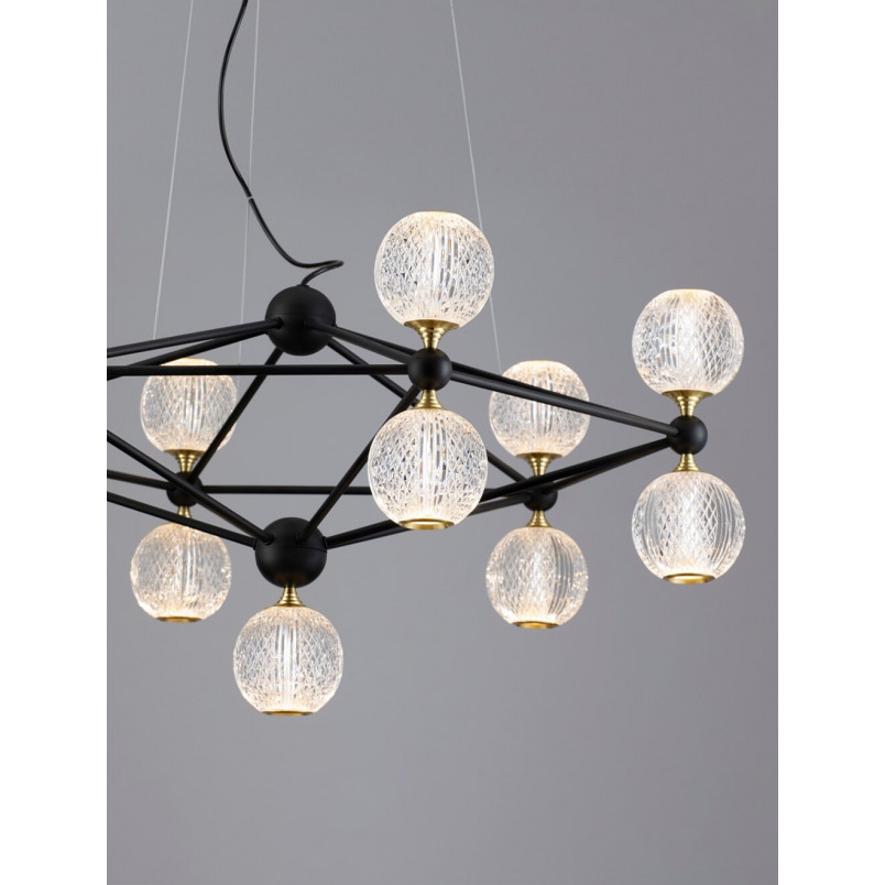Lampa Wisząca Glamour Alice | 13 Kule Szklane LED | Decolab24
