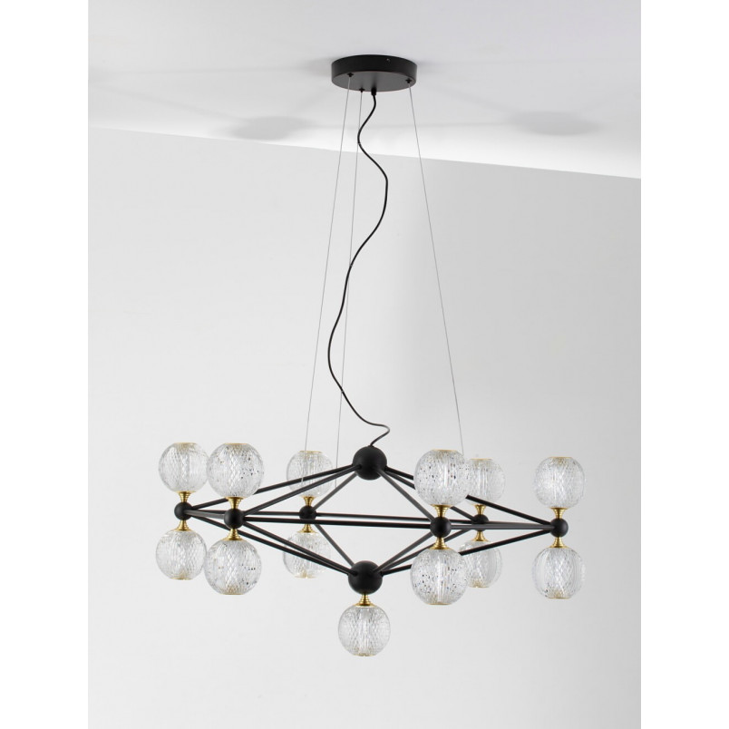 Lampa Wisząca Glamour Alice | 13 Kule Szklane LED | Decolab24