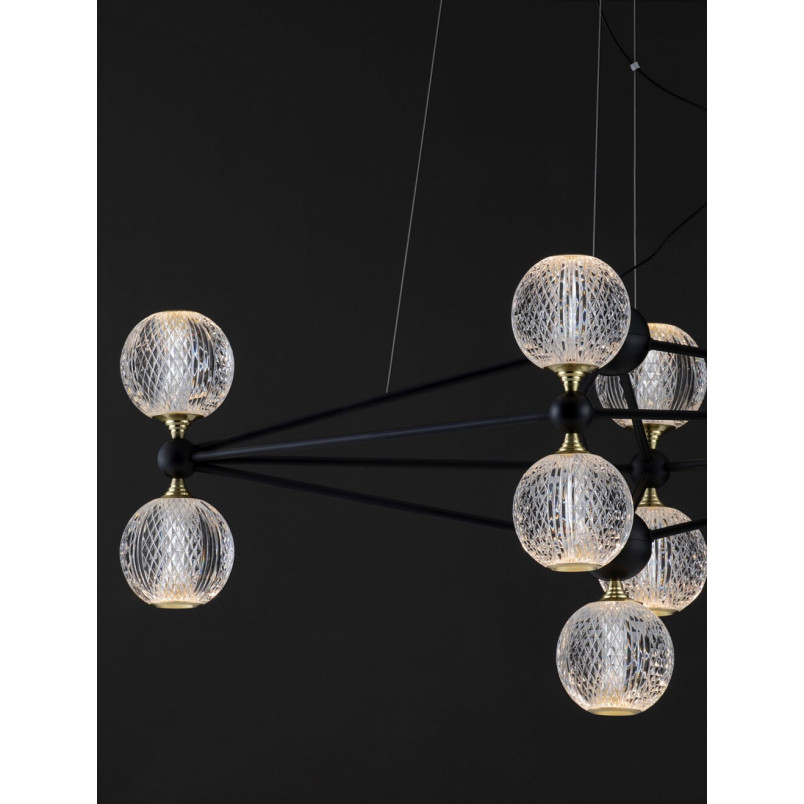 Lampa Wisząca Alice: Glamour, Szkło, LED - Decolab24
