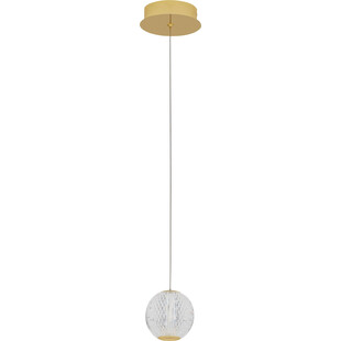 Lampa wisząca Jewels: Szklana kula, złoto, LED - Decolab24