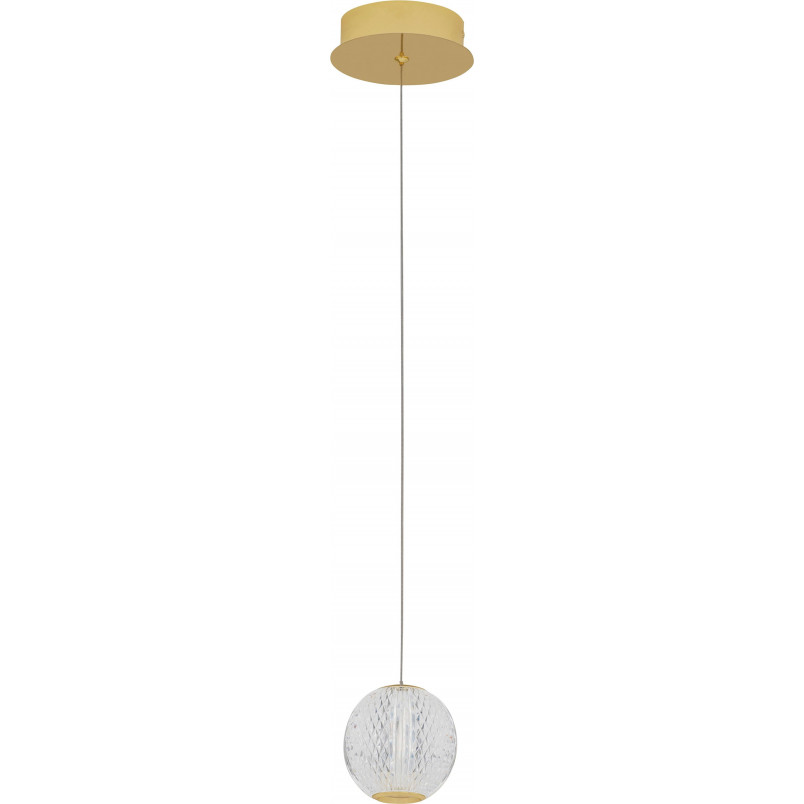 Lampa wisząca Jewels: Szklana kula, złoto, LED - Decolab24