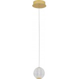 Lampa wisząca Jewels: Szklana kula, złoto, LED - Decolab24